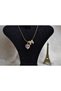Letter Steel Zircon Stone Heart Necklace - 6