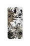Huawei Mate 10 Lite Compatible Sun and Eye Collage Pattern Transparent Phone Case