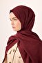 Cotton Polyester Liva Shawl Claret Red Textured Breathable Natural Structure 90X200 - 3
