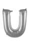 Foil Balloon Letter Silver Color 100 cm 40 Inch Helium Compatible