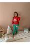 Girls' Christmas Three-Thread Fleece-Lined Winter Soft Suit - 3