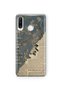 Huawei P30 Lite Compatible Vintage Newspaper Collage Pattern Transparent Phone Case