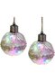 Christmas Ball, Gold - Illuminated, Pack of 2, 8 cm - 5