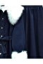 Baby Collar Jeans Set with Fur Collar and Sleeves and Belt at the Waist -Laci - 7