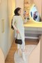 Ecru Fi Knitwear Dress - Side Gathered