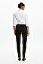 Skinny Leg Crepe Trousers - 7