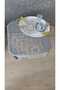 Set of 6 Coffee Side Stylish Presentation Napkins with Tulle Guipure - 6