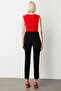 Skinny Leg Crepe Trousers - 8