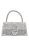 25Kc1285 Women's Stone Hand Evening Bag Silver