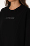 Women's Black Crew Neck Sweatshirt 50307792-Vr046 - 7