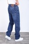 Men's cobalt blue baggy jeans - relaxed fit casual denim jeans - 3