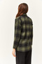 Women's Khaki Black Pocketed Thick Plaid Lumberjack Shirt Gml-19001396 - 5