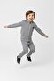 Boy's Zipper Closure Hooded Transitional Tracksuit Set M00765 Gray - 3