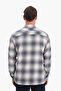 Regular Fit Polo Collar Checkered Flannel Navy Blue Men's Shirt E8184Ax/Nv125 - 5