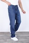 Men's cobalt blue baggy jeans - relaxed fit casual denim jeans - 4