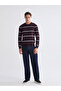 Esvab • Modern & Distinctive Zero Roba Collar Long Sleeve Striped Men's Knitwear Sweater - 3