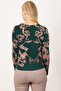 Women's Green-Beige Asymmetric Collar Detailed Blouse Arm-26K001046 - 4