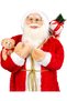 New Year's Santa Claus, with Teddy Bear, Red-White - 40X90 cm - 2