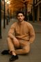 Men's Casual Basic Mink Loose Sweater - 6