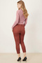 Women's Tan Pocketed Fabric Trousers Arm-26K136080 - 3