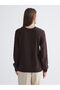 Crew Neck Self Patterned Women's Knitwear Sweater - 4