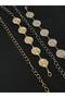 2-Piece Chain Gold Silver Detailed Women's Waist Chain Waist Belt, Dress Belt, Skirt Belt, - 2