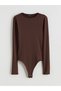 Lcw Visionbrown Crew Neck Women's Bodysuit - 5