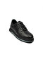 350 Restfull Black Leather Men's Casual Shoes