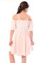 Girl's Regular Fit Carmen Collar Short Sleeve Suspender Dress - Color Block - 2