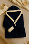 Alegra Black Hooded Winter Velvet Dressing Gown - 4