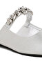Women Diamante Strap Glitter Mules in Silver - 4