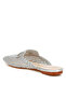 Women Metallic Woven Diamante Mules in Silver - 3