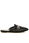 Women Metallic Woven Diamante Mules in Black - 2