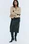 Quilted corduroy-collar jacket