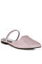 Women Glitter Faux Leather Flat Mules in Pink