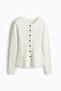 Rib-knit peplum cardigan - 4