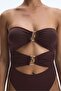 Padded-cup bandeau swimsuit - 3