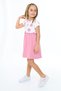 Girl's Printed Regular Fit Crew Neck Short Sleeve Dress - Color Block - 5