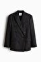 Double-breasted wool-blend blazer - 6