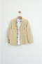 Men's Beige Cargo Detailed Shirt and T-Shirt Set - 2