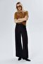 Wide twill trousers