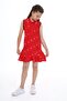 Girl's Printed Regular Fit Polo Neck Buttoned Sleeveless Dress - - 2
