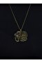 Natural Stone Pink Quartz Natural Stone Elephant Model Ancient Women's Necklace Euk43Pk - 3