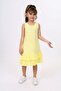 Girls' Printed Regular Fit Crew Neck Short Sleeve Ruffle Dress - 3