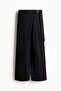 Wool-blend wrap-detail trousers - 4