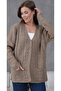 Women's Mother Plus Size Chain Flower Motif Buttoned Cardigan