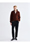Zippered Stand Collar Men's Knitwear Sweater - 2