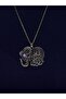 Natural Stone Pink Quartz Natural Stone Elephant Model Ancient Women's Necklace Euk43Pk - 2