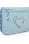 Heart Print Lunch Bag with Zip Closure - 5