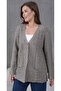 Women's Mother Plus Size Chain Flower Motif Buttoned Cardigan - 4